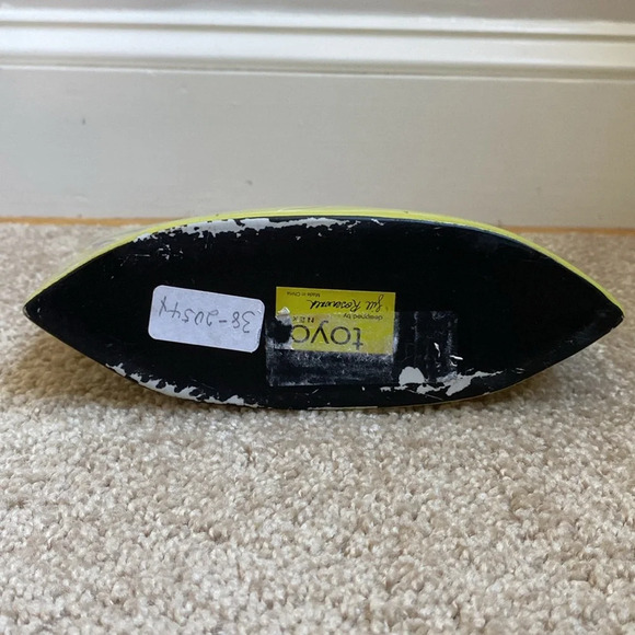 Toyo Next by Jill Rosenwald Art Deco Vase 70s Green‎ Floral Print MCM Abstract - Picture 6 of 17